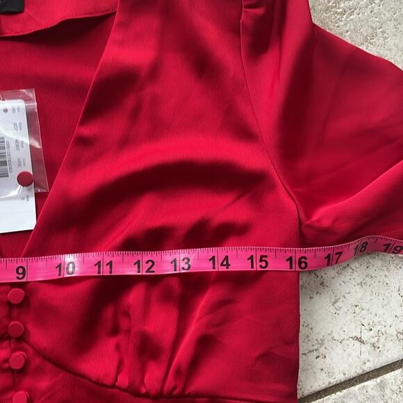 J.Crew Deep V-neck button-front top in satin-backed crepe - Picture 13 of 16